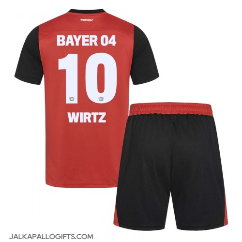 Bayer Leverkusen Florian Wirtz #10 Koti Peliasu Lasten 2024-25 Lyhythihainen (+ Lyhyet housut)